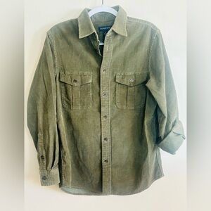 corduroy green shirt unisex LandsEnd
